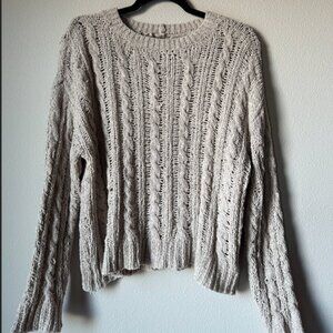 American Eagle Beige Knit Long Sleeve - Size S